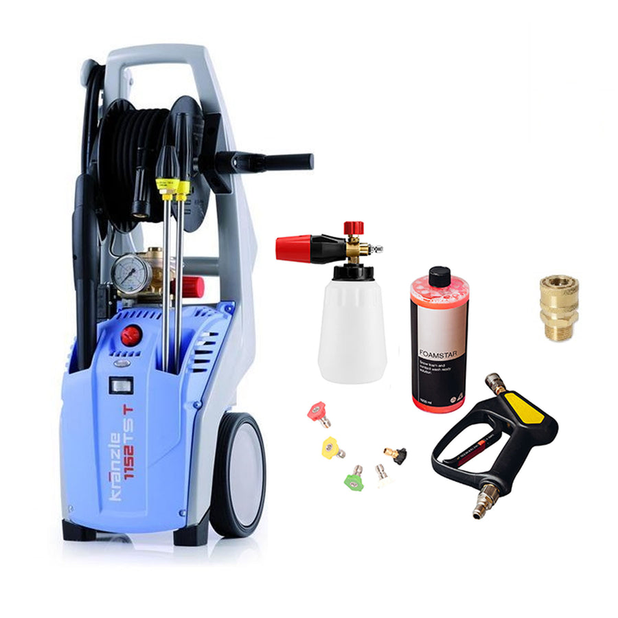 Kranzle K1152TST Pressure Washer with BAR Short Trigger Gun & Snow Foam Cannon Package (*)